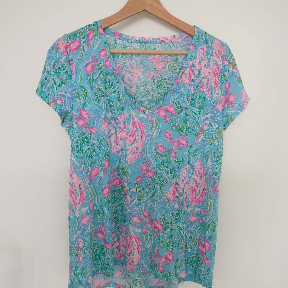 Lilly Pulitzer Etta v neck top